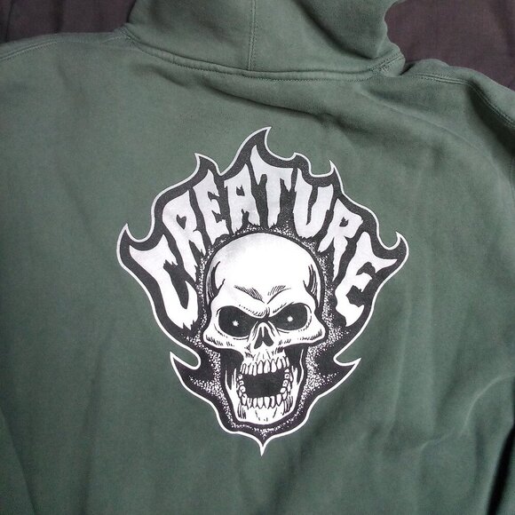 Creature Skateboarding Skull Hoodie Sweatshirt - Picture 1 of 5